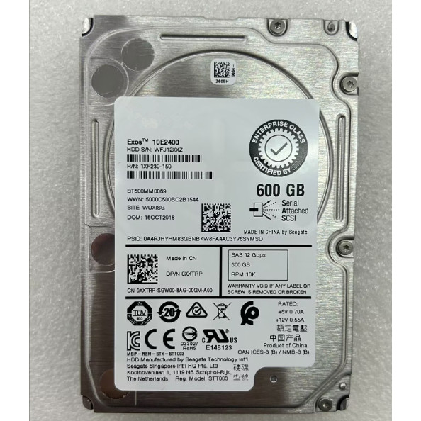 0XXTRP XXTRP 600G 25inch 10K SAS 12GB server hard drive ST600MM0069