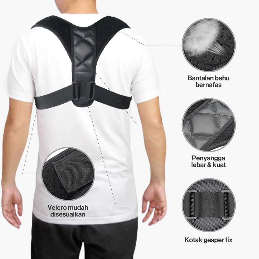 COD Alat Rompi Tali Korset Body Harness Penegak Pelurus Tulang Punggung Bahu Belakang Badan Bungkuk 