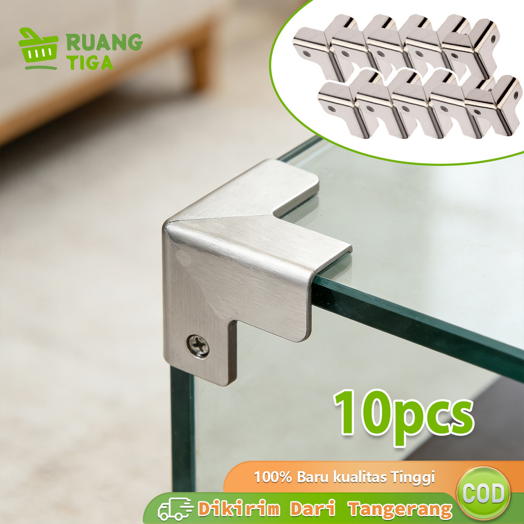 10pcs Box Siku L Hardcase Siku Corner L Stainless Siku Pojok Corner Tebal Dengan Sekrup