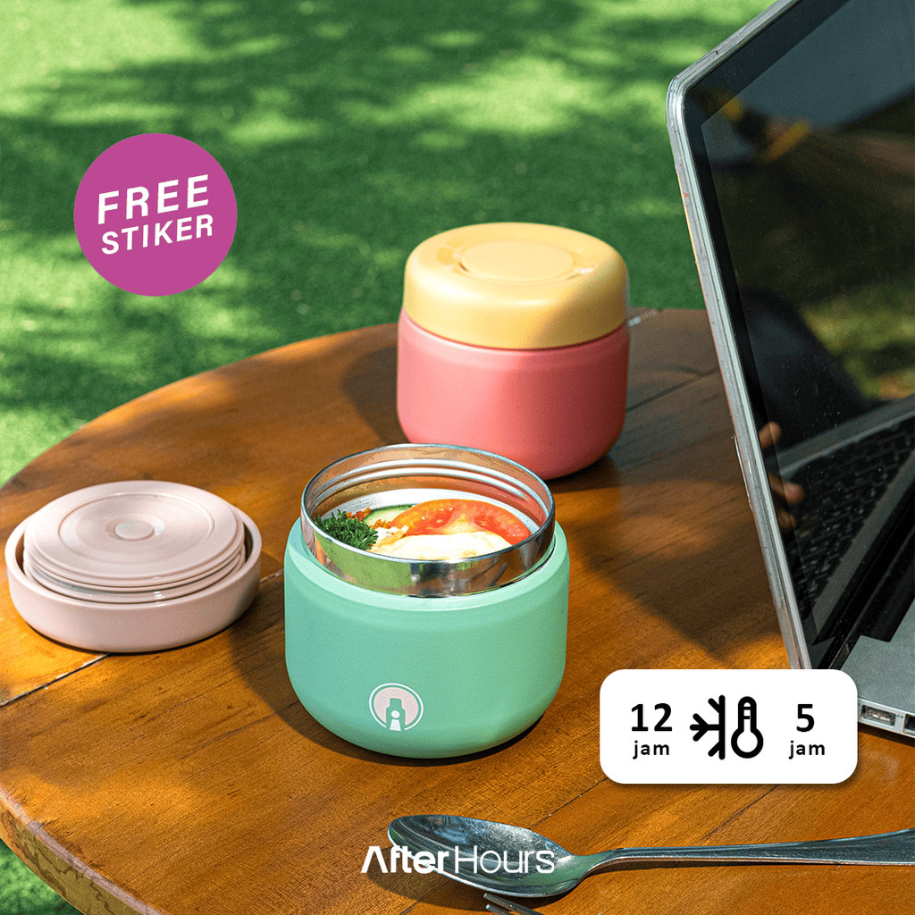 HOMMA Lunch Box Termos Tempat Makanan Sup Kuah 300ml Anti Bocor Tahan Dingin 12 Jam Panas 5 Jam TATA