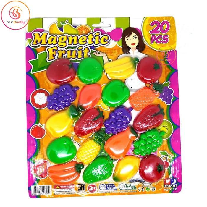 Mainan Edukasi Anak Buah Buahan Fruit - Mainan Tempelan Kulkas Magnet - tempelan kulkas