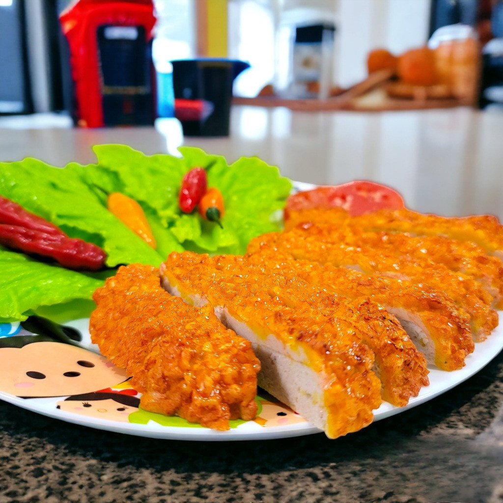 Replika Makanan chicken katsu / dummy makanan chicken katsu / dekorasi etalase jualan / replika main