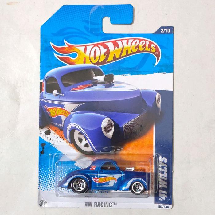 Mainan Hot Wheels Custom 41 Willys Coupe biru 2011 HW Racing