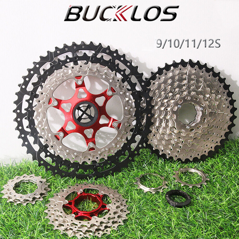 BUCKLOS Bicycle Cassette 9/10/11/12Speed Freewheel 25/28/32/34/36/40/42/46/50/52T Sprocket HG Struct