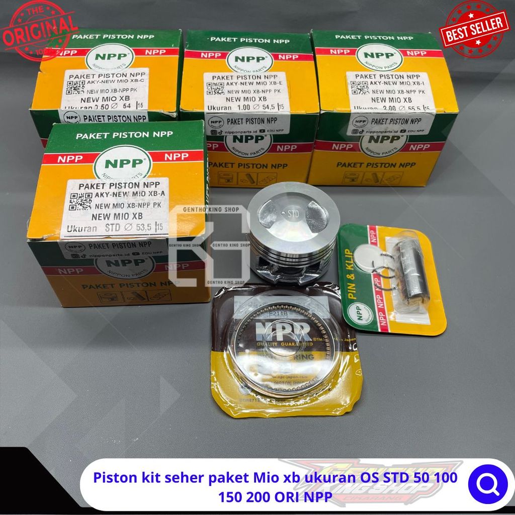 Piston kit seher paket Mio xb ukuran OS STD 50 100 150 200 ORI NPP
