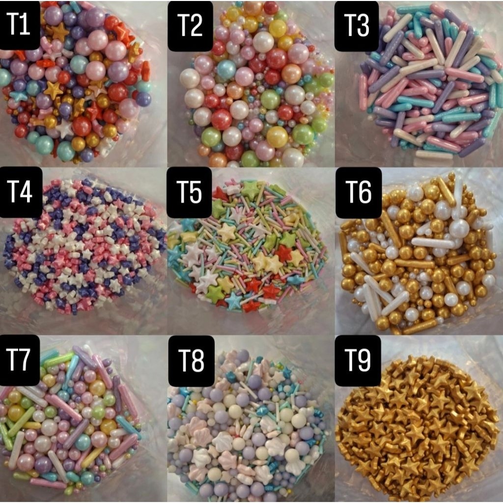 Spikel / Trimit / Springkel / Hiasan Kue 25gram - Hiasan Kue Bisa Dimakan