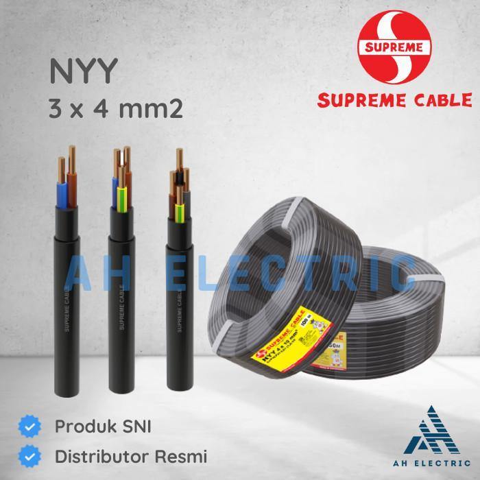 Supreme Kabel NYY 3 x 4 mm Meteran / NYY 3x4mm / NYY 3x4 mm