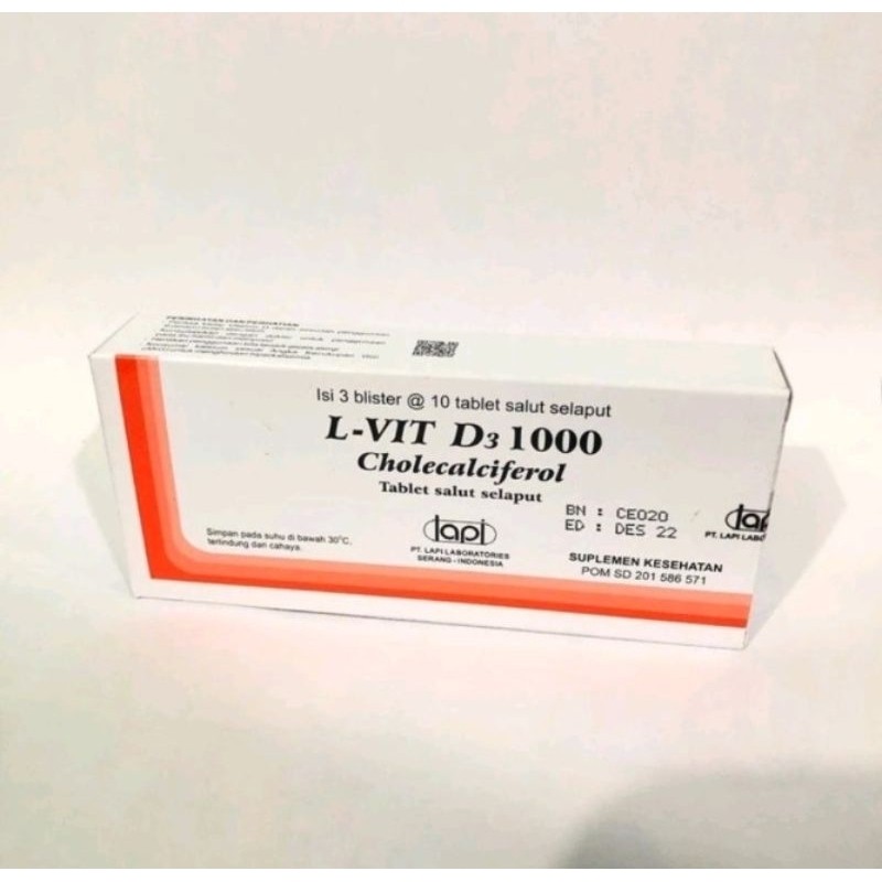 L-Vit D3 1000iu / L Vit D3 1000iu Box 30 Tablet