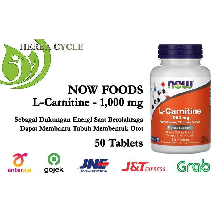 Now Food L Carnitine 1000 mg 50tab Sup Fitness Olahraga  USA