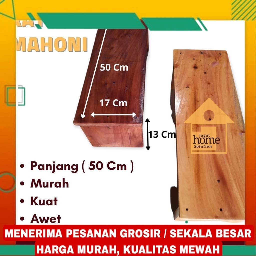 Promo Dingklik Panjang 50 Cm x 17 Cm x 13 Cm Jojodog Jengkok Kursi Jongkok Dingklik Kayu Bisa Custom