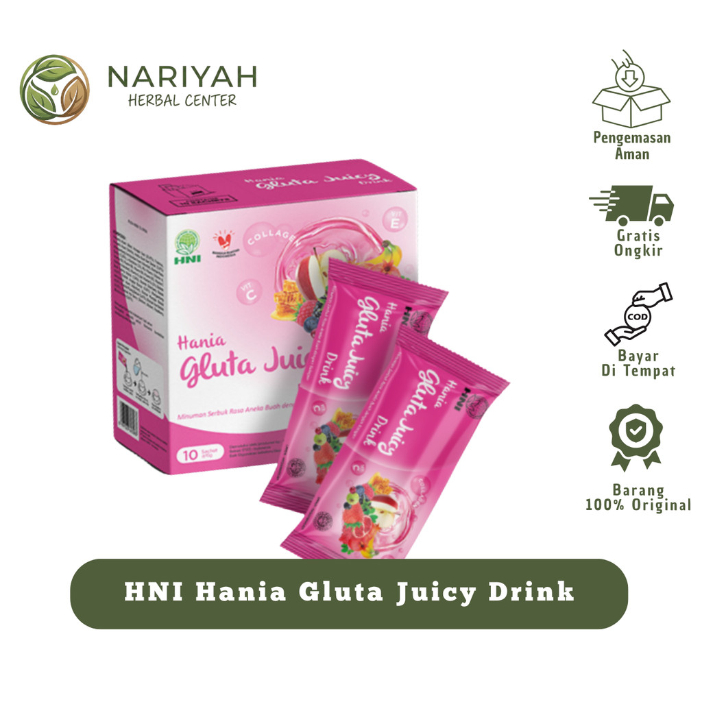 Hania Gluta Juicy Drink HNI Original - Minuman Kolagen & Glutathione