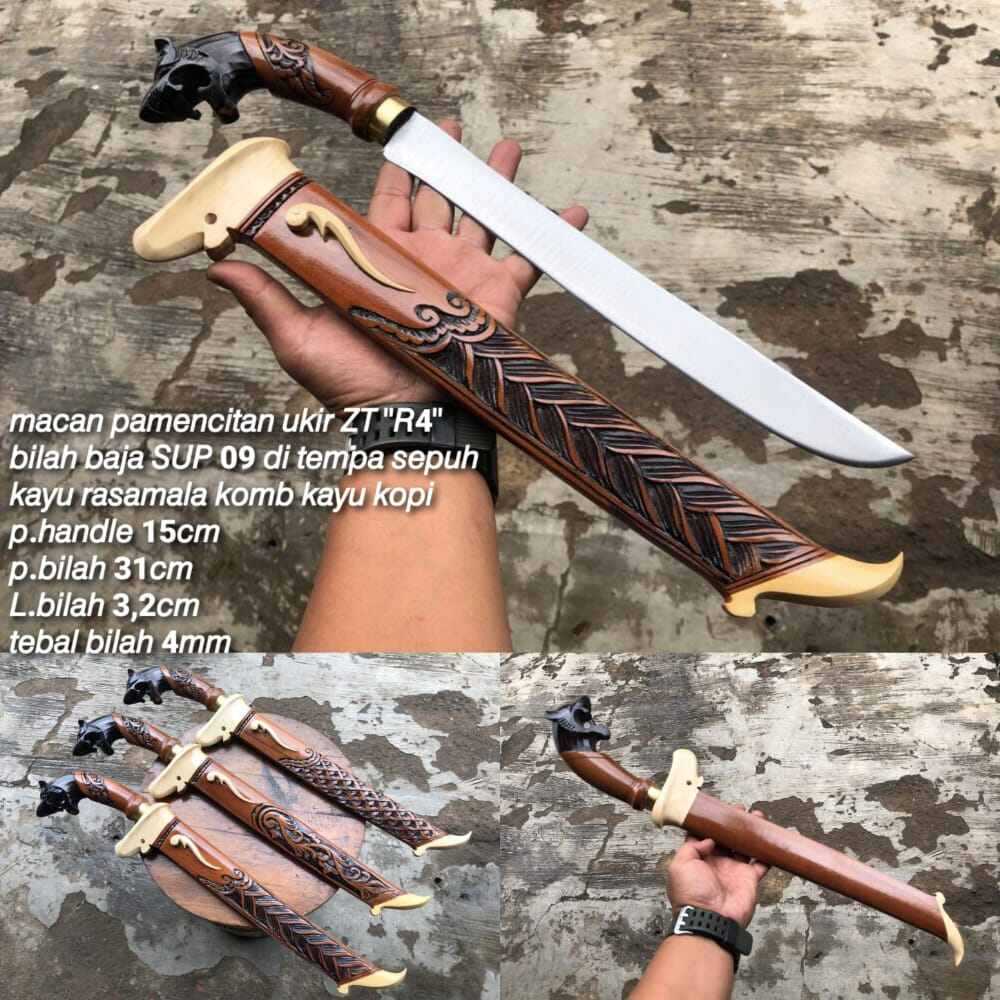 Golok Sembelih Baja Per Macan Ukir