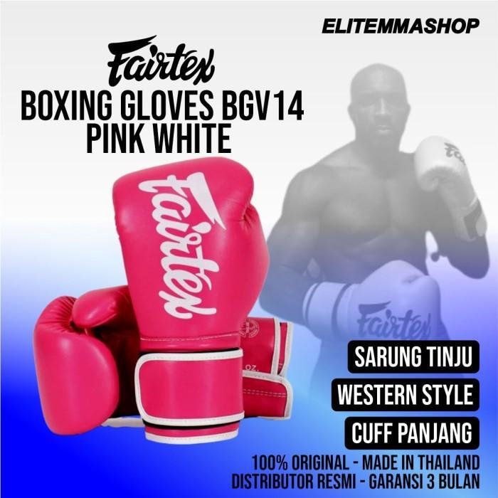 FAIRTEX Boxing Gloves BGV14 PinkWhitePiping Sarung Tinju Muay Thai Boxing - 10