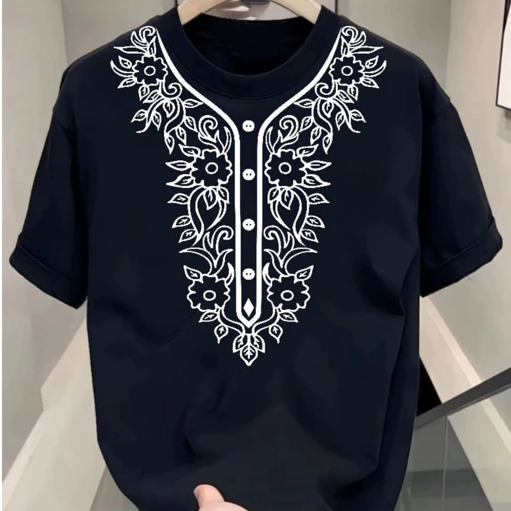 Kaos Oblong Lebaran/Baju Koko/ Kaos Pria Motif Modern