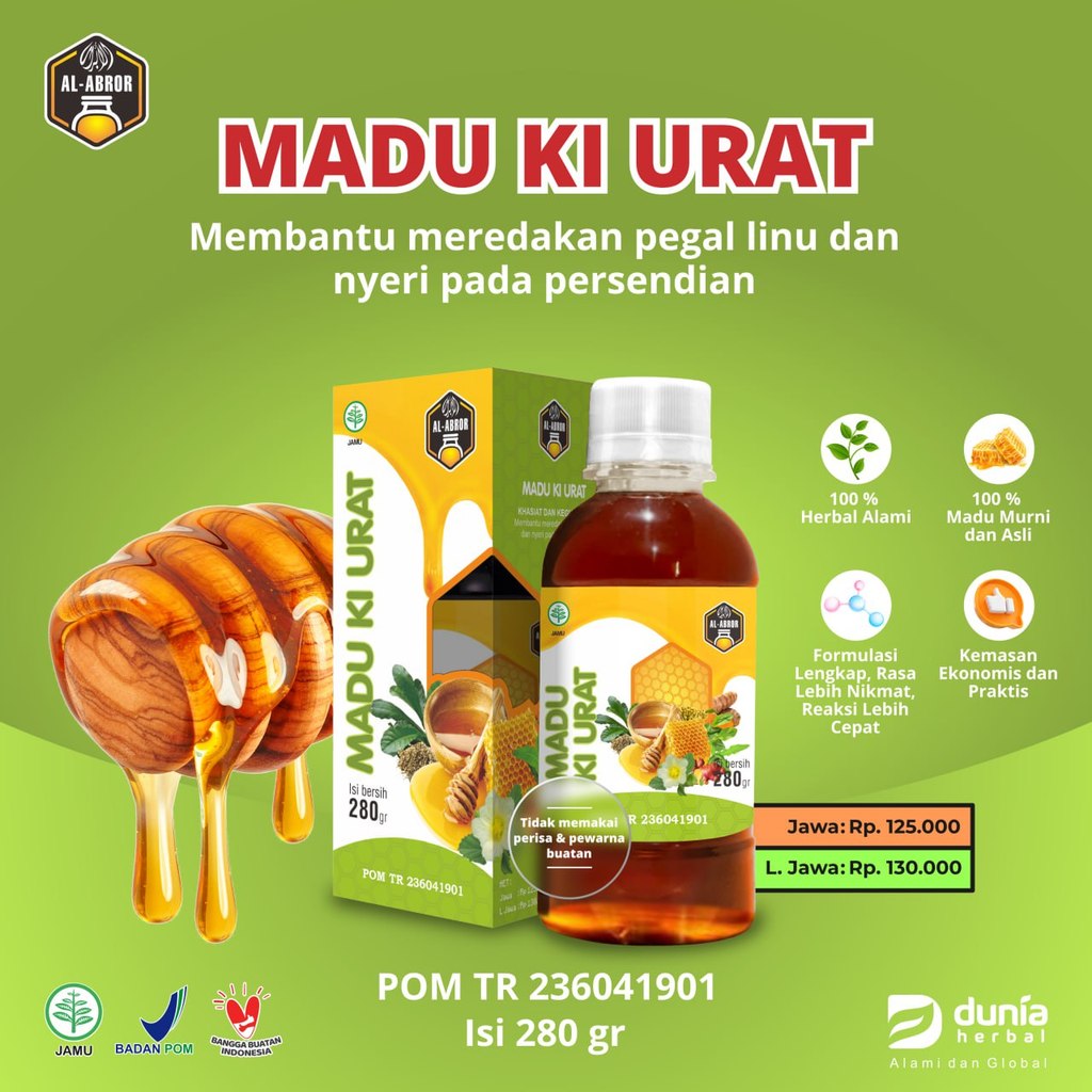 Madu Ki Urat Obat Herbal Asam Urat Batu Ginjal Nyeri Sendi
