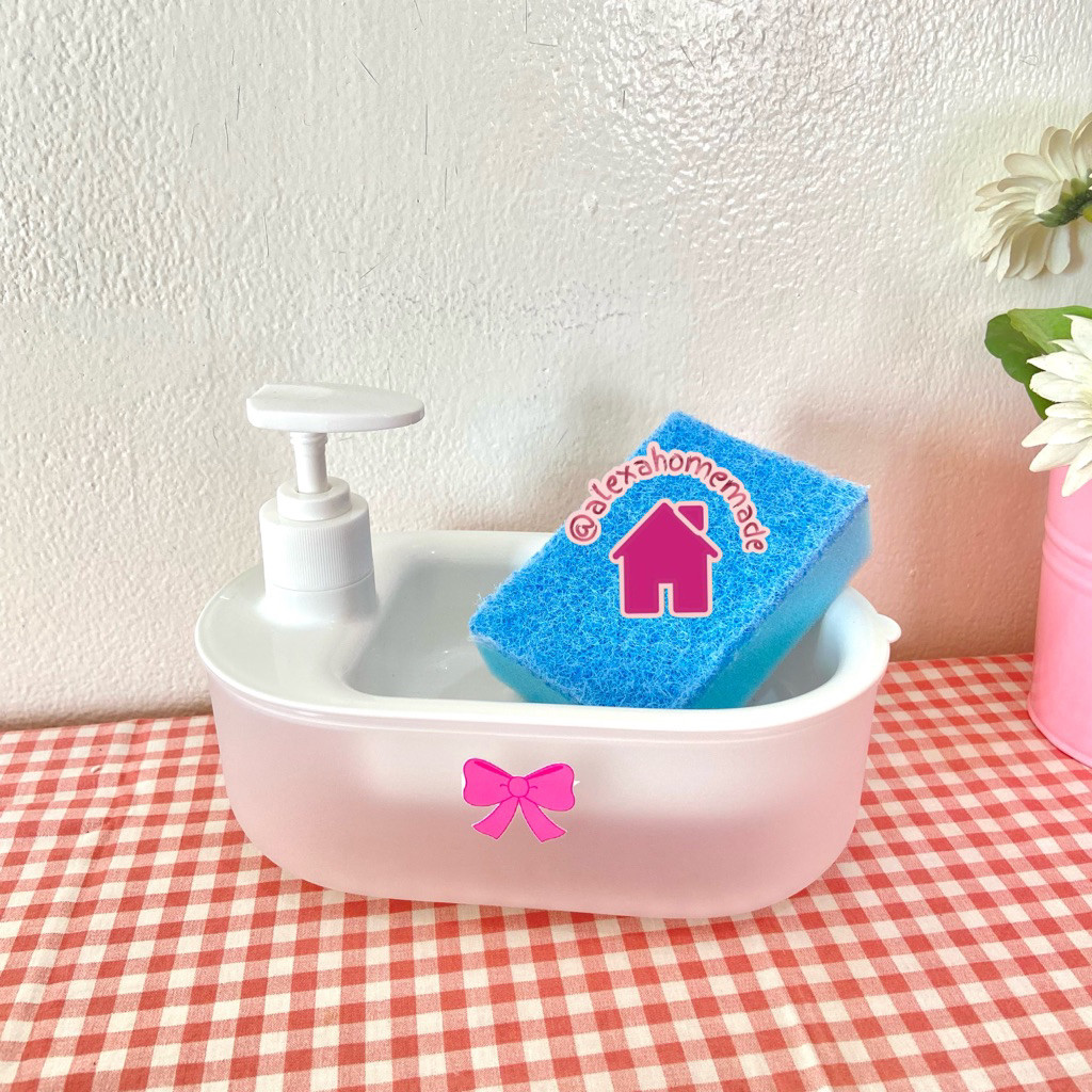mutiara_co - TEMPAT SABUN CUCI PIRING VIRAL UNIK (pink, putih, hijau)