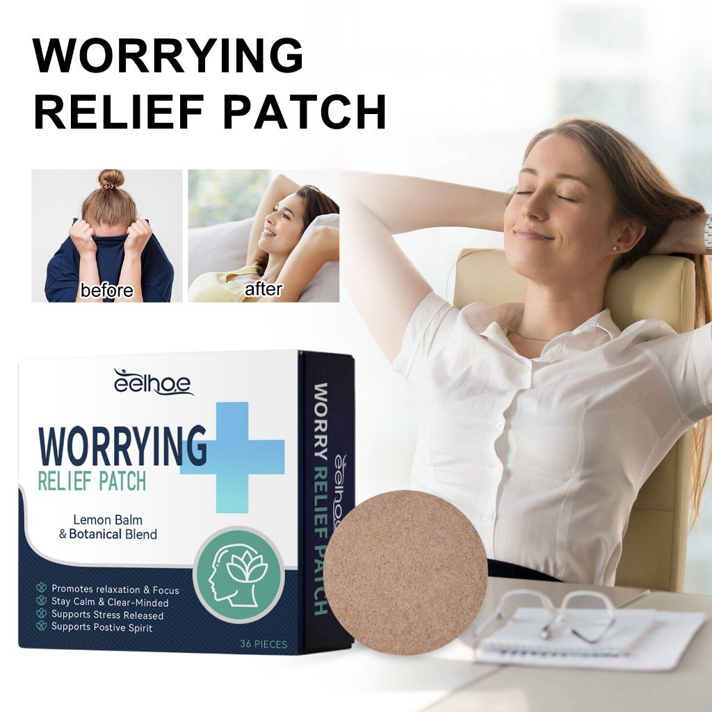 EELHOE Worrying Relief Patch 36pcs Headache Relief Plaster Improve Anxiety Stress Irritable Insomnia