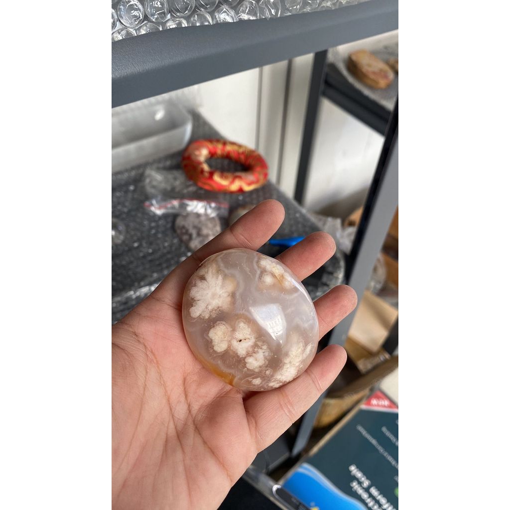 FLOWER AGATE PALM STONE