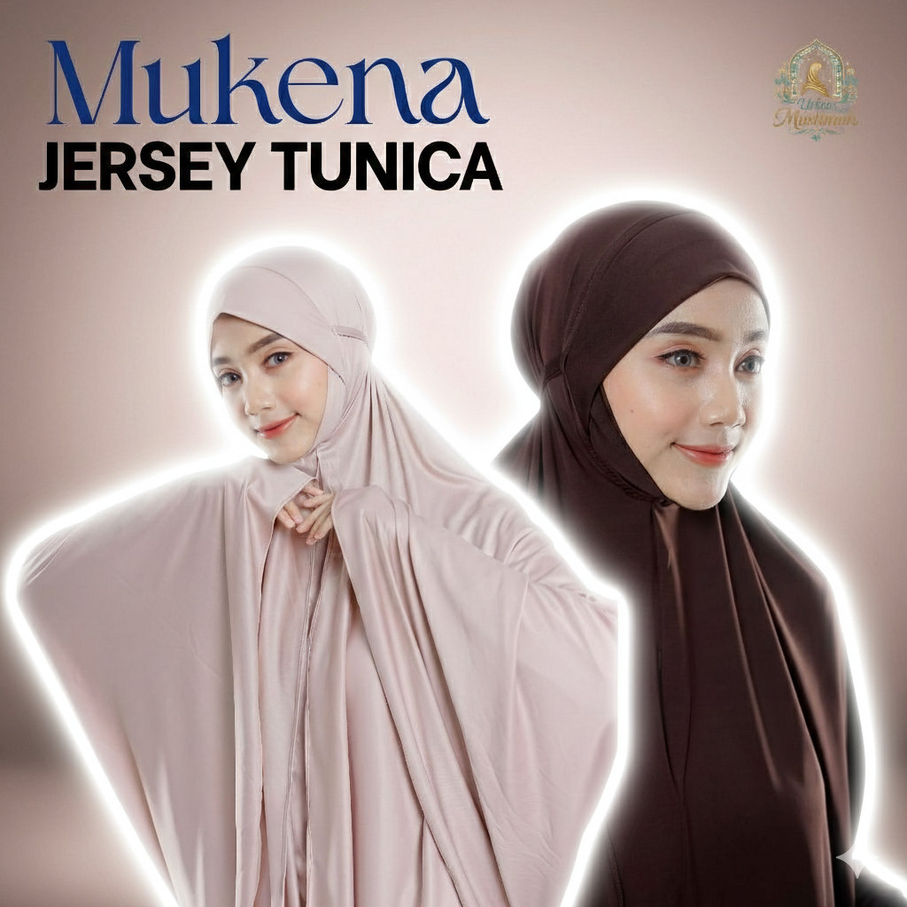 TERLARIS Mukena Tunica Jersey Premium – Adem, Halus, Anti Kusut Jumbo Grade A