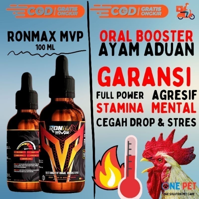 Doping Ayam RONMAX MVP 30 ML   ADUAN SUPLEMENT HARIAN AYAM BOOSTER KAMLANG MERAH SEMPATI AYAM BANGKO