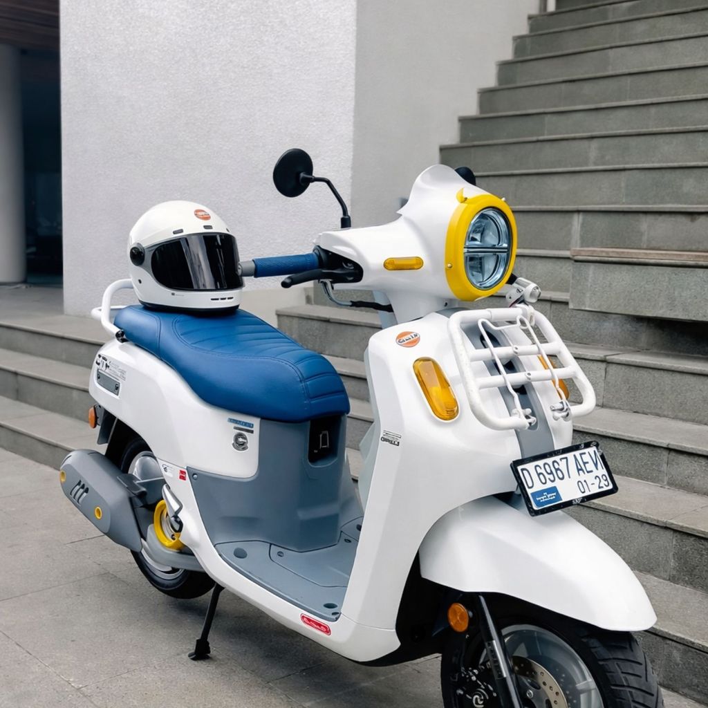 Spion Yamaha Fazzio Retro Bulat Classic Mini - Spion Fazzio Hybrid - Aksesoris Fazzio