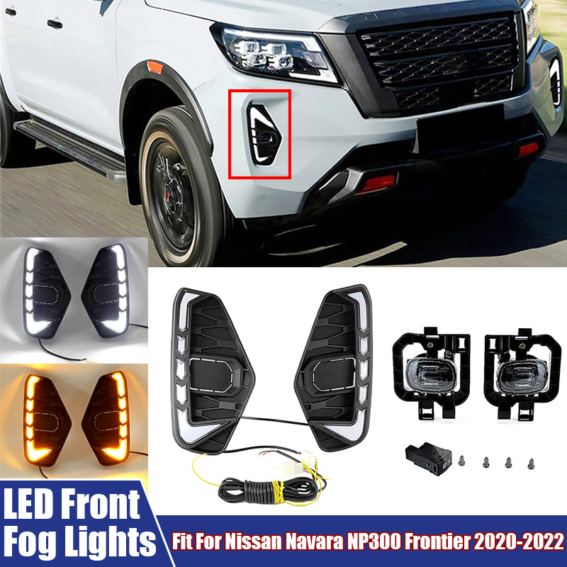 2 Buah Lampu Kabut LED Depan Mobil Dan 2 Buah Lampu DRL Cocok Untuk Nissan Navara NP300 Frontier 202
