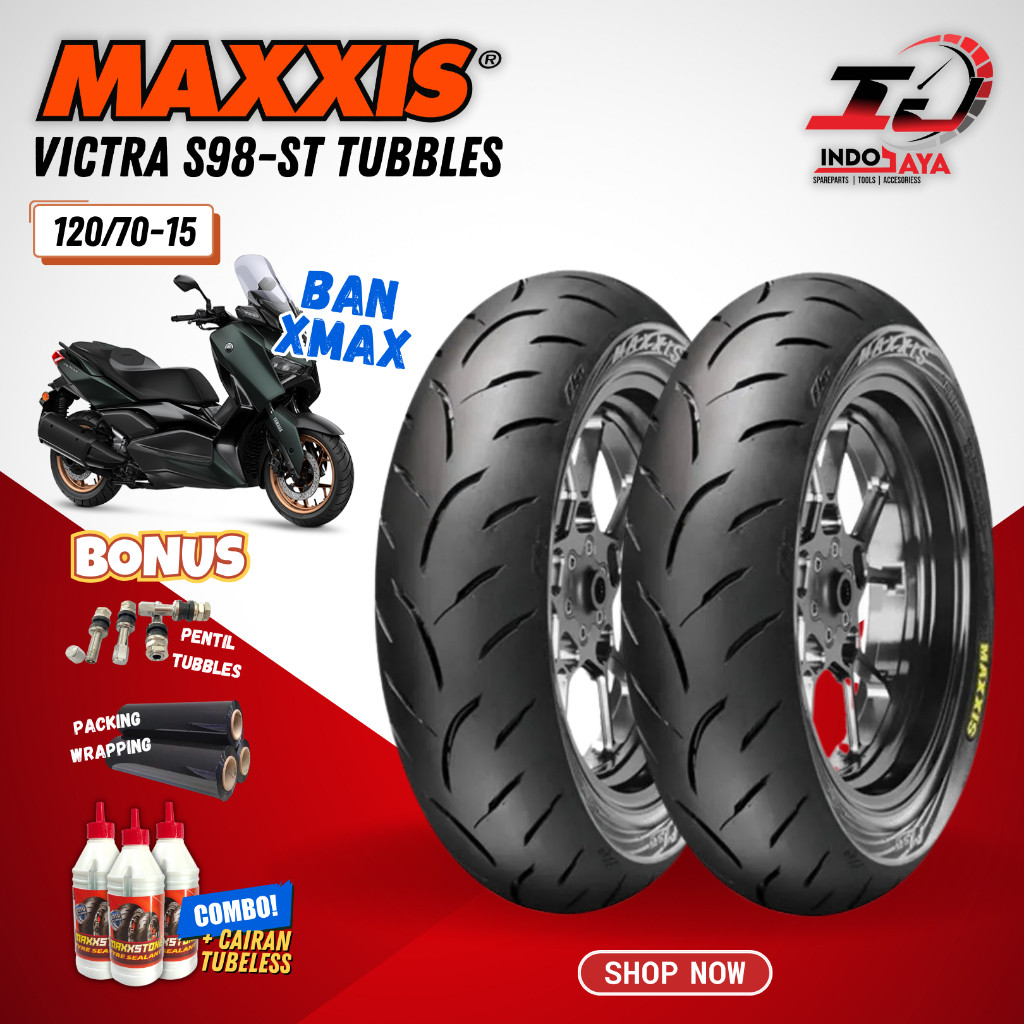 [BAYAR DI TEMPAT] MAXXIS VICTRA 120 / 70 - 15 / BAN MAXXIS 120/70-15 / 120-70-15 TUBELESS BAN LUAR /