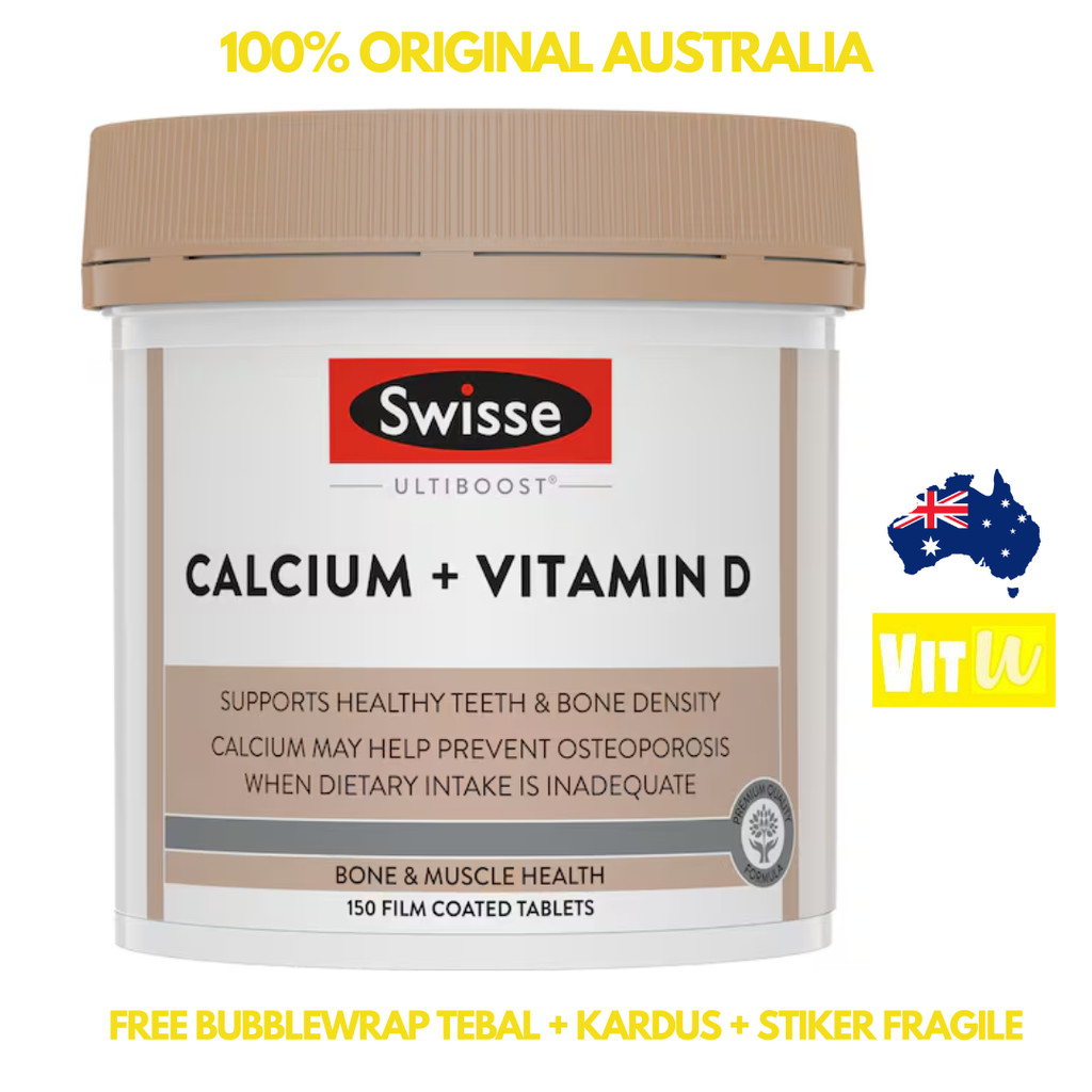 READY Swisse Ultiboost Calcium + Vitamin D Swisse Cal + Vit D D3 COVID Tulang Gigi Osteoporosis Oste