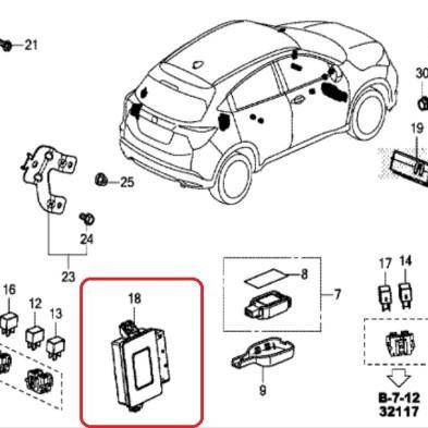 EPB ECU REWRITABLE UNIT HRV 2015-2018 ORIGINAL PASS