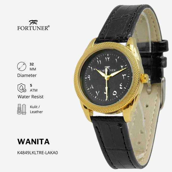 Fortuner Jam Tangan Wanita Analog Angka Arab Tahan Air Atifa - Kulit