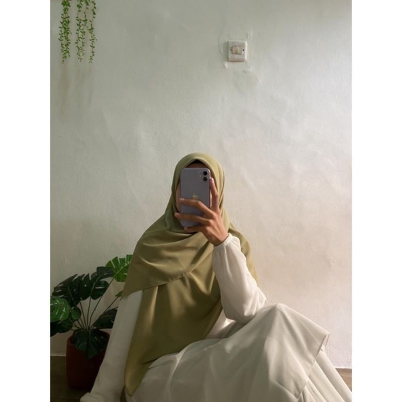 Gamis malaysia ceruty baby doll putih full puring/gamis lebaranpakaian cewe lainnya