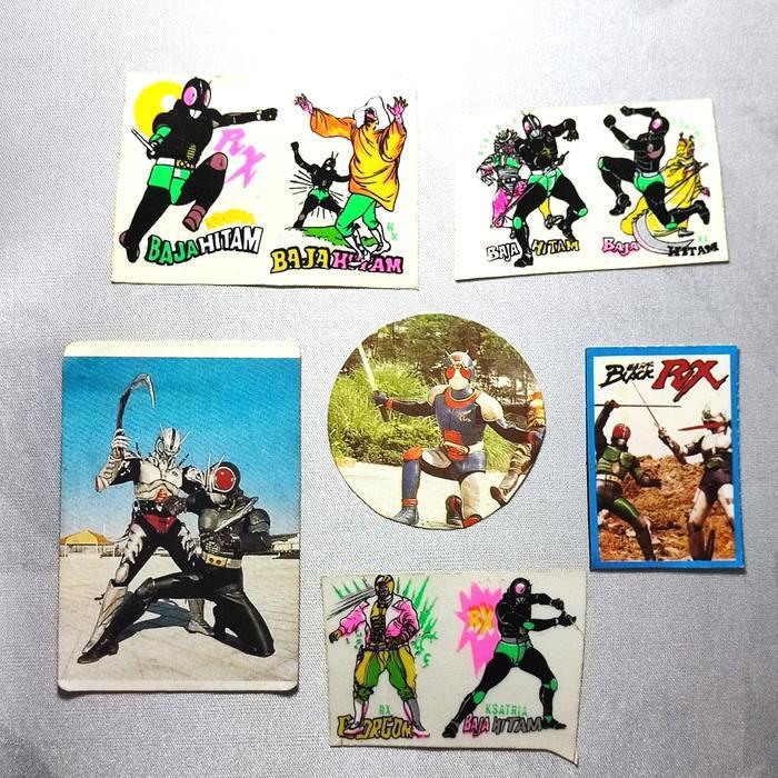SET KAMEN RIDER BLACK RX BIO STICKER KSATRIA BAJA HITAM GORGOM VINTAGE