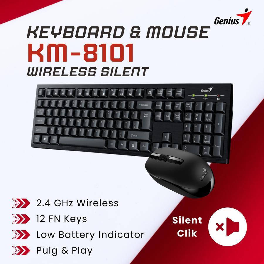 Genius Keyboard Mouse Wireless KM8101 Keyboard Mouse Wireless Genius