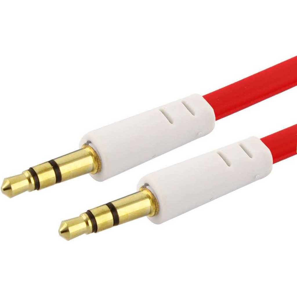 Kabel AUX 3.5mm TRS Male to Male Audio Jack Speaker Laptop PC HP Headphone Kabel Audio Gepeng Flat N