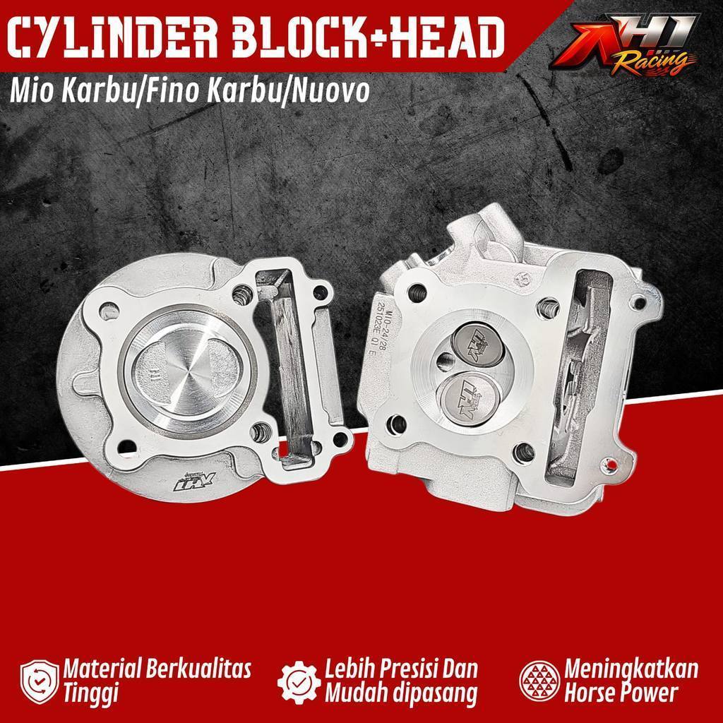Paket Blok Block Seher Set Head Bore Up Mio Fino Nuovo Karbu Mio Smile Sporty Soul AH1 Racing 54 58,