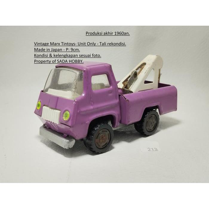 Marx Tin toys Japan Towing Truck Ungu Vintage Toys