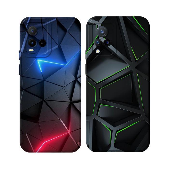 Case  Vivo  Y21 V21 V20 Y33s Y21s Y21t Y33t Motif Abstrak - Case Cowok - Custom - Casing - 1, Y21