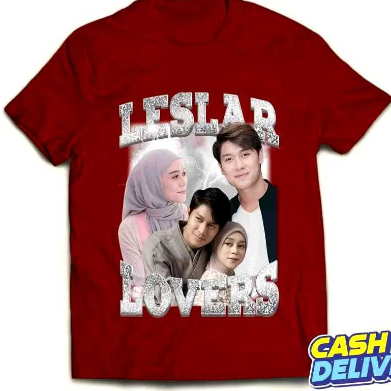 KAOS ATASAN BOOTLEG KEKINIAN Leslar Lovers Baju Vintage Bootleg Lesti & Rizki Billar - T-Shirt Vinta