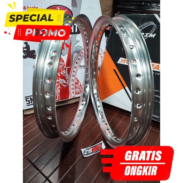 Velg TK Racing Japan Ring 16 1.60 Silver Original Sepasang untuk Suzuki Skywave