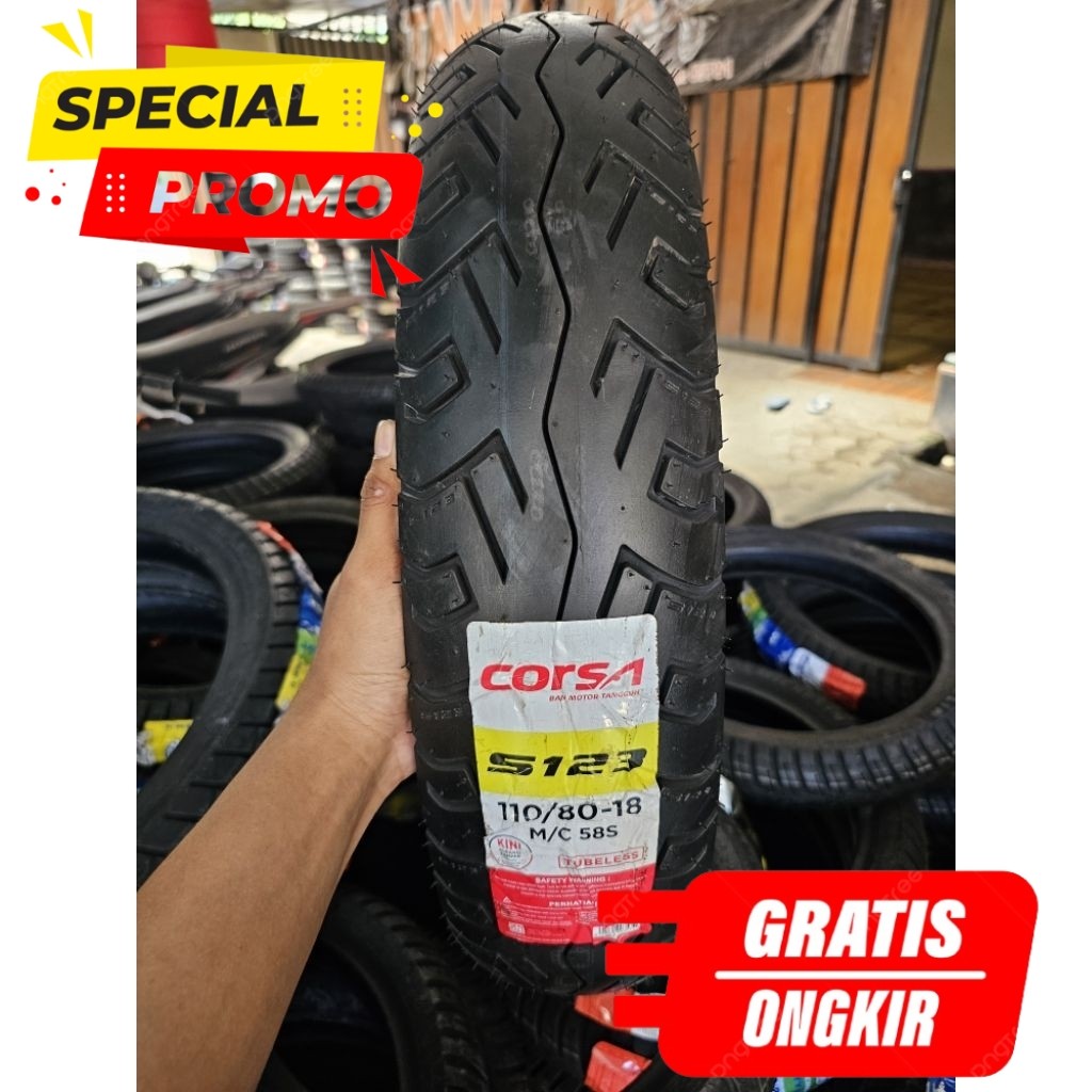 Ban Motor Tubeless Corsa S123 110/80-18 Ring 18 Empuk Awet Untuk Yamaha RX King