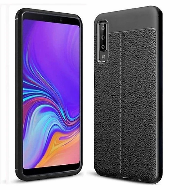 CASE SAMSUNG A7 2018 / A9 2018 CASE CARBON AUTOFOCUS LEATHER CASE HIGH QUALITY
