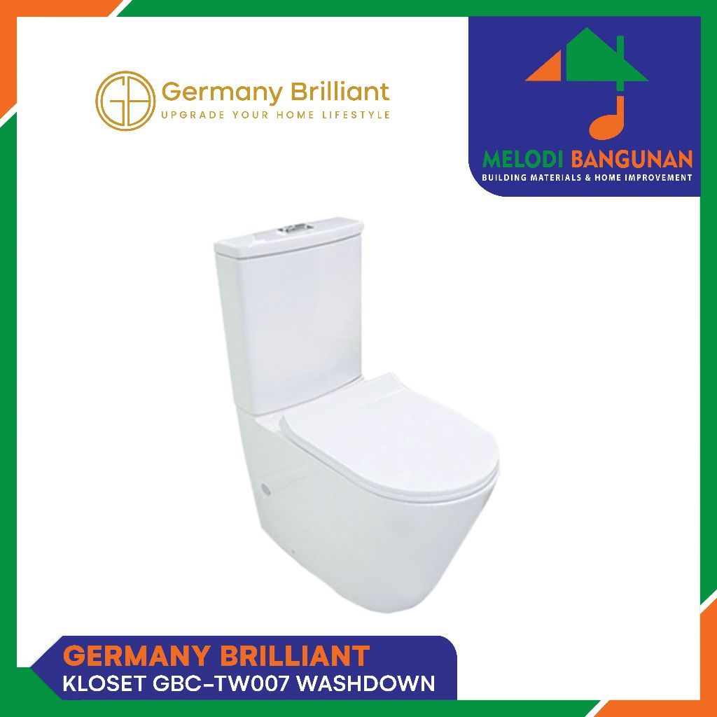 Germany Brilliant - Closet + Kloset + Toilet Duduk Gbc Tw007 Gbctw007 White