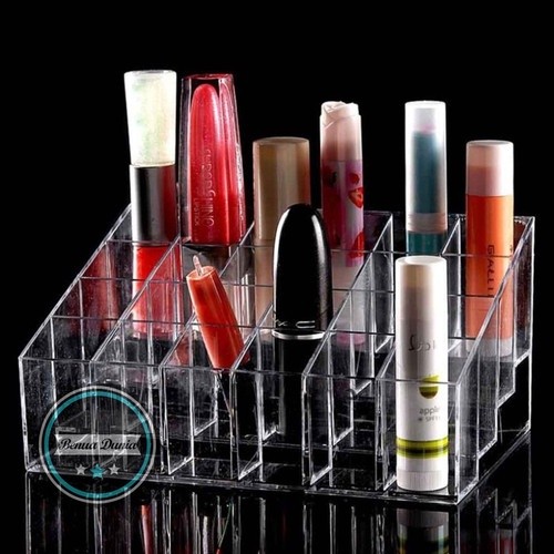 Kotak Acrylic | Tempat Lipstik | Rak Parfume Storage 24 Slot [ARS-NH]