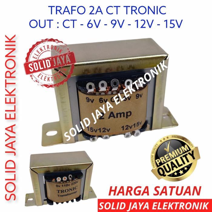 TRAVO TRAFO 2A CT 6V 9V 12V 15V CT TRONIC KOTAK 1 A AMPER CT 6 9 12 15 V VOLT TRAVO TRANSFORMER 2 AM