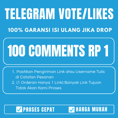 Telegram Vote/Likes Real Akun Global - 100% Bergaransi Isi Ulang Bila Drop