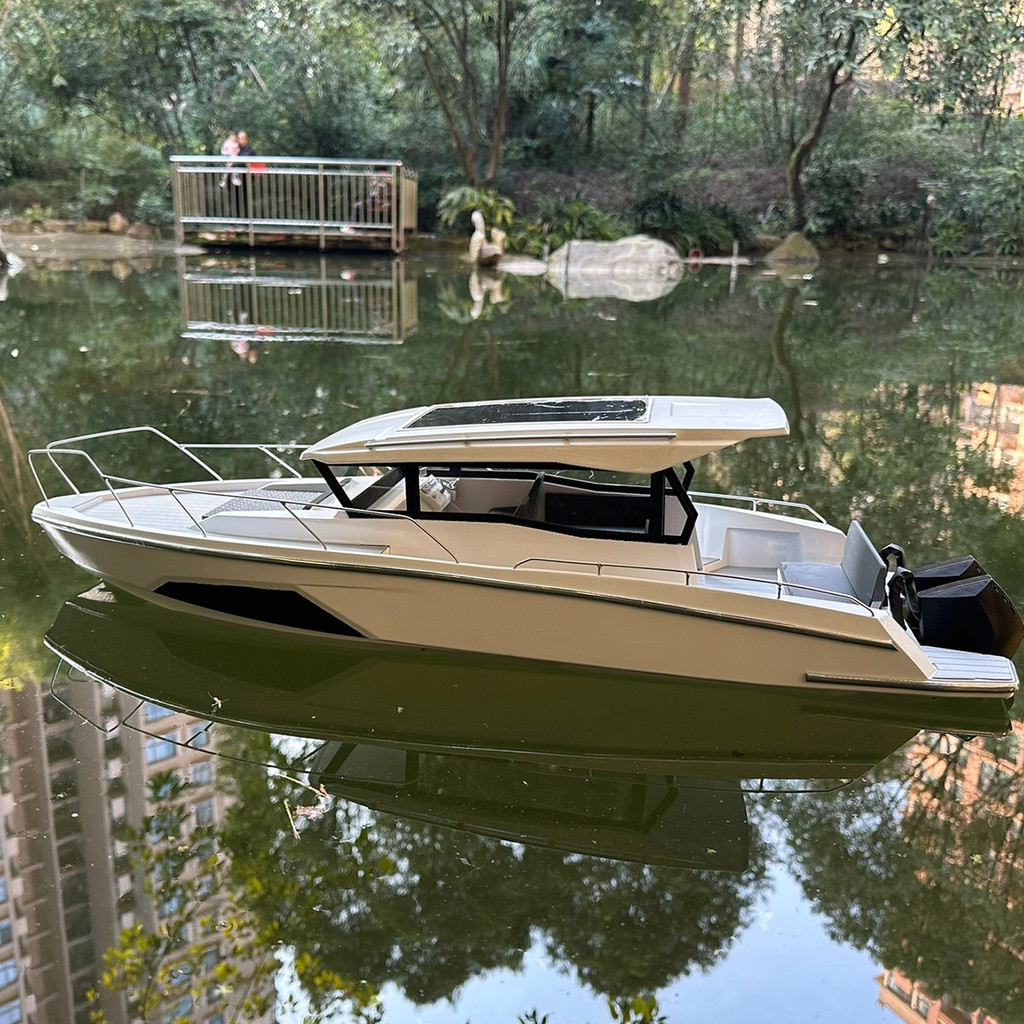 RC Ships 71cm Single Outboard Motor Luxury Yat Remote Control Boat  3D Printing Mog RC Siffe Model R