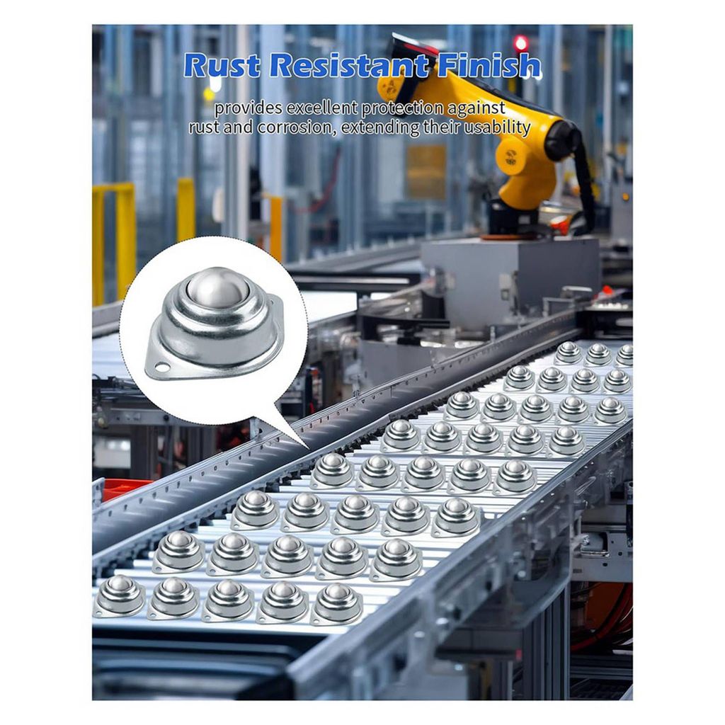240Pcs Roller Ball Transfer Bearing, 1 Inch Carbon Steel Ball Casters, Mounted Ball Transfer Unit Un