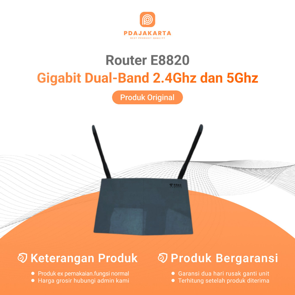Router ZTE E8820 & E8822 V2 Gigabit Dual-Band Wireless WiFi | Router Bekas Original Bonus Adaptor