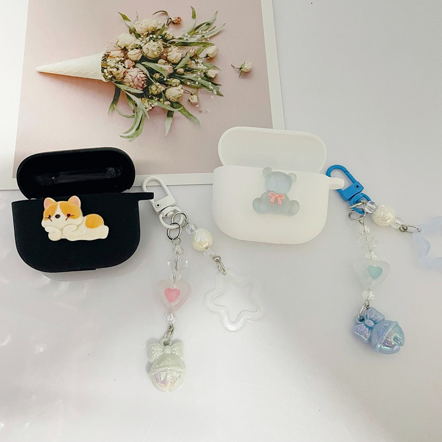cute dog Earphone Cover For Realme Buds T310 T300 T110 T100 T01 Case Silicone Shockproof case for re