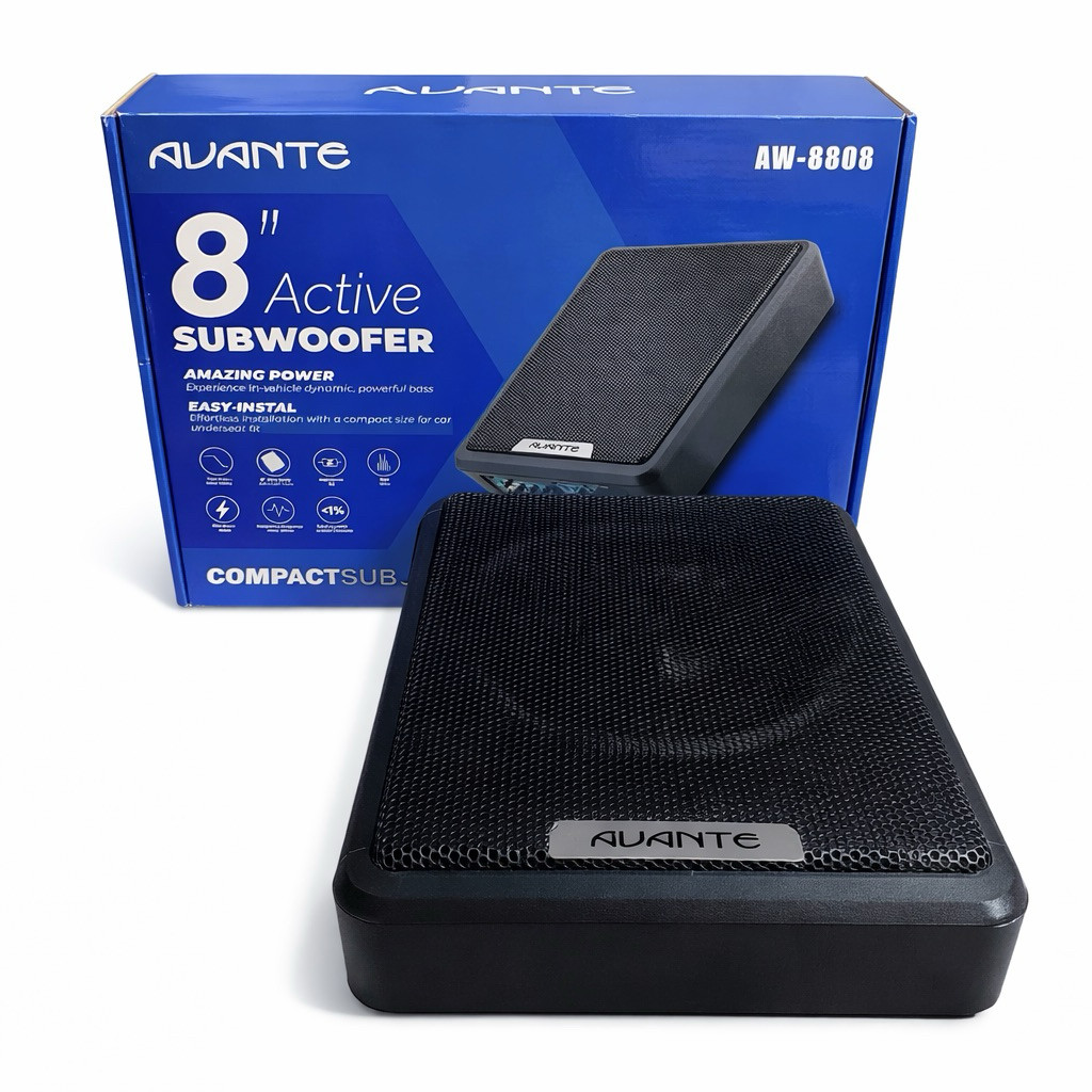Subwoofer Aktif Kolong Jok Mobil 8 Inch Avante AW-8808 Slim Subwoofer